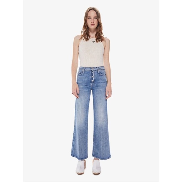 Mother Superior The Fly Cut Tomcat Roller Wide Leg Jeans Size 28 NWT - Picture 1 of 14